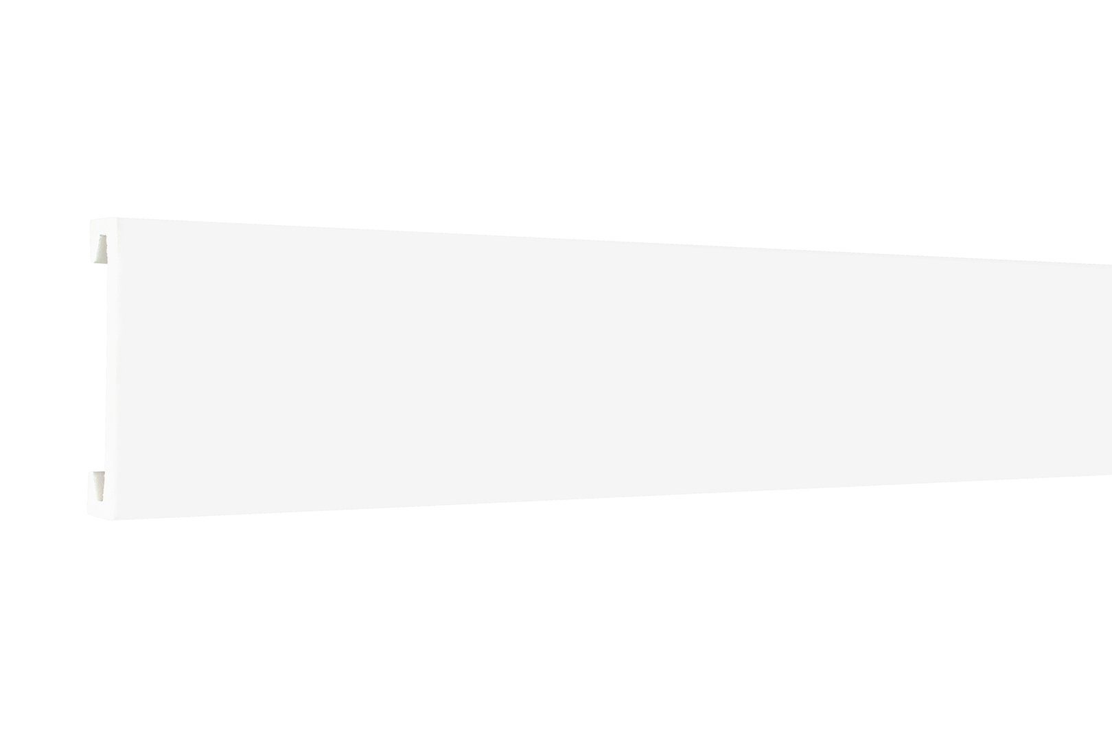 Hexim Stuckleiste HCR506, 2 Meter / 1 Leiste, Stuckleisten aus HDPS Styropor - extrem widerstandsfähig, schneeweiß & modern (2 Meter / 1 Leiste) Profil Fries Rahmen Gestaltung Wandvertäfelung HDPS HCR506 - 70 x 12 mm