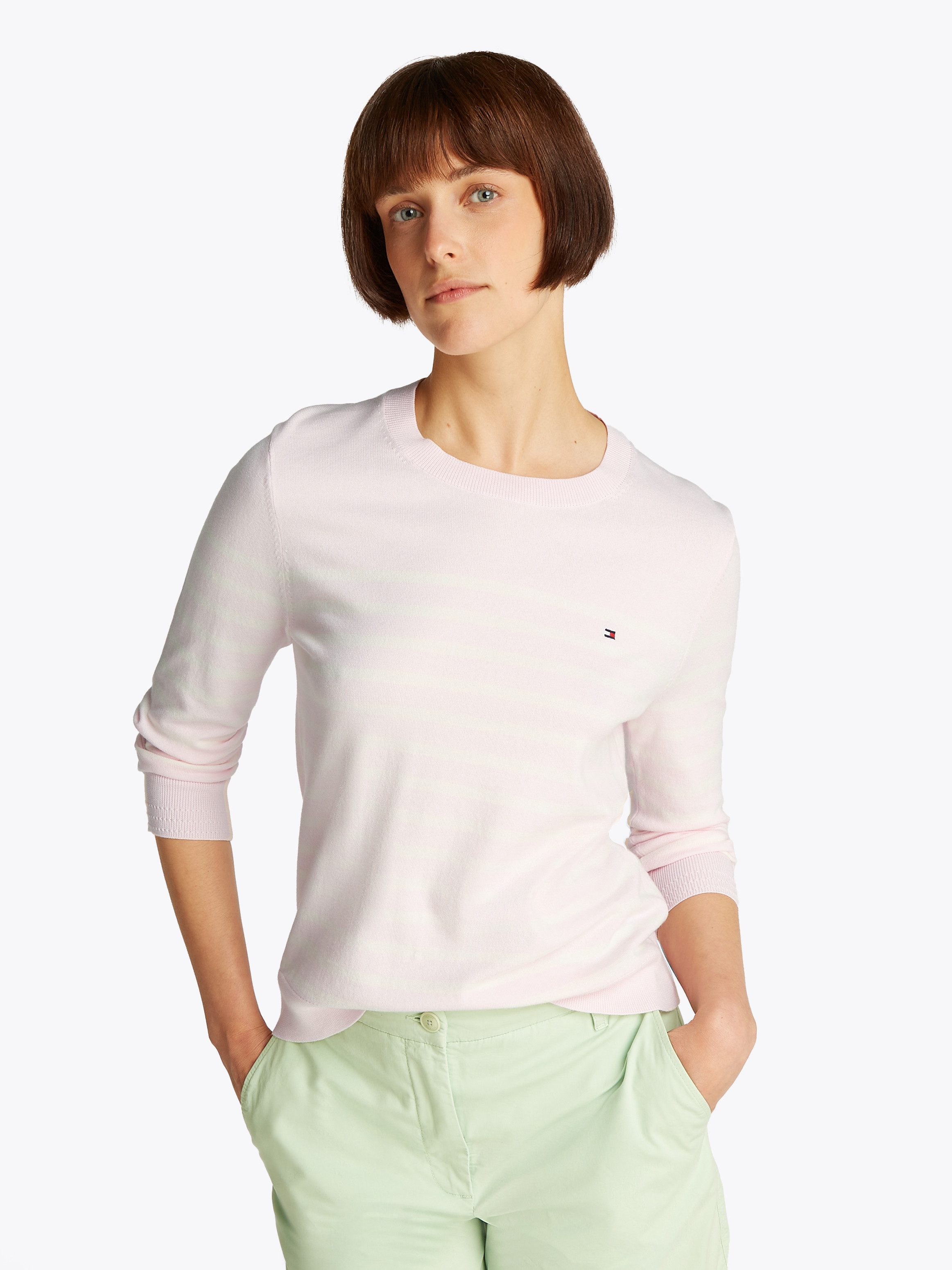 Tommy Hilfiger Rundhalspullover CO JERSEY STITCH günstig online kaufen
