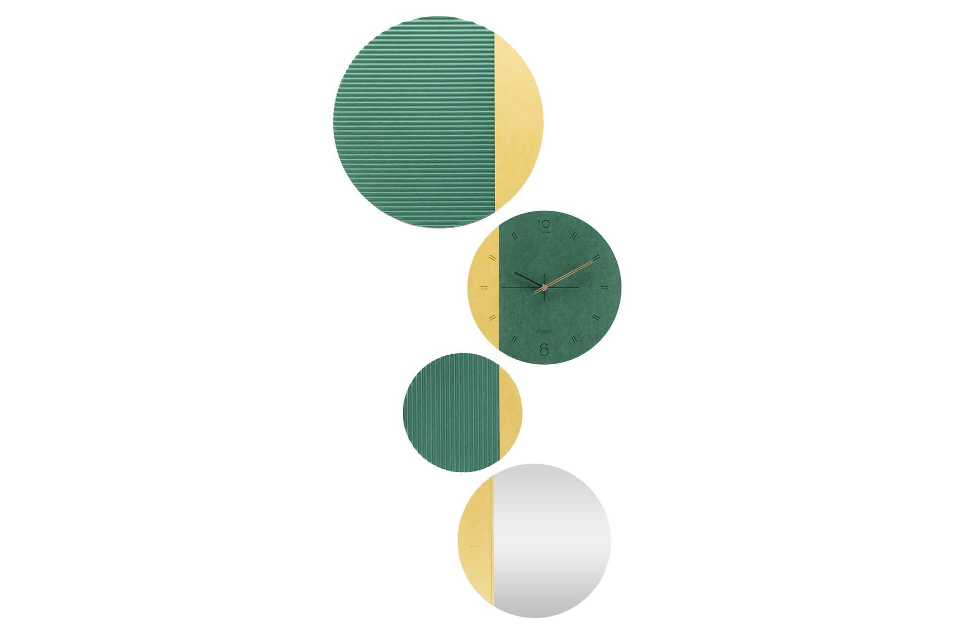 Wanduhr THE GREEN SYMBIOSIS. 54.7x133.9x0.9 cm