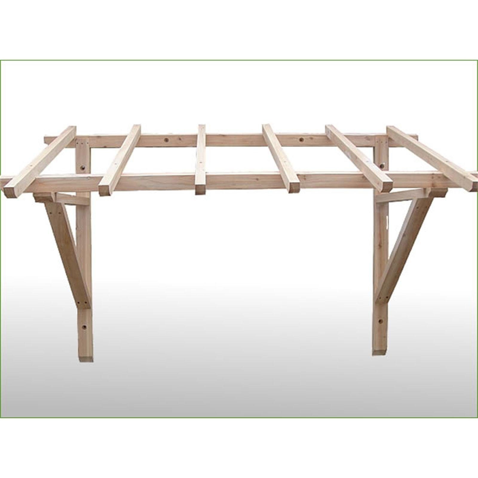 Melko Pultvordach Haustürvordach Überdachung Türdach aus Holz 205 cm Pultvordach 2050 mm (Stück), Unbehandelt