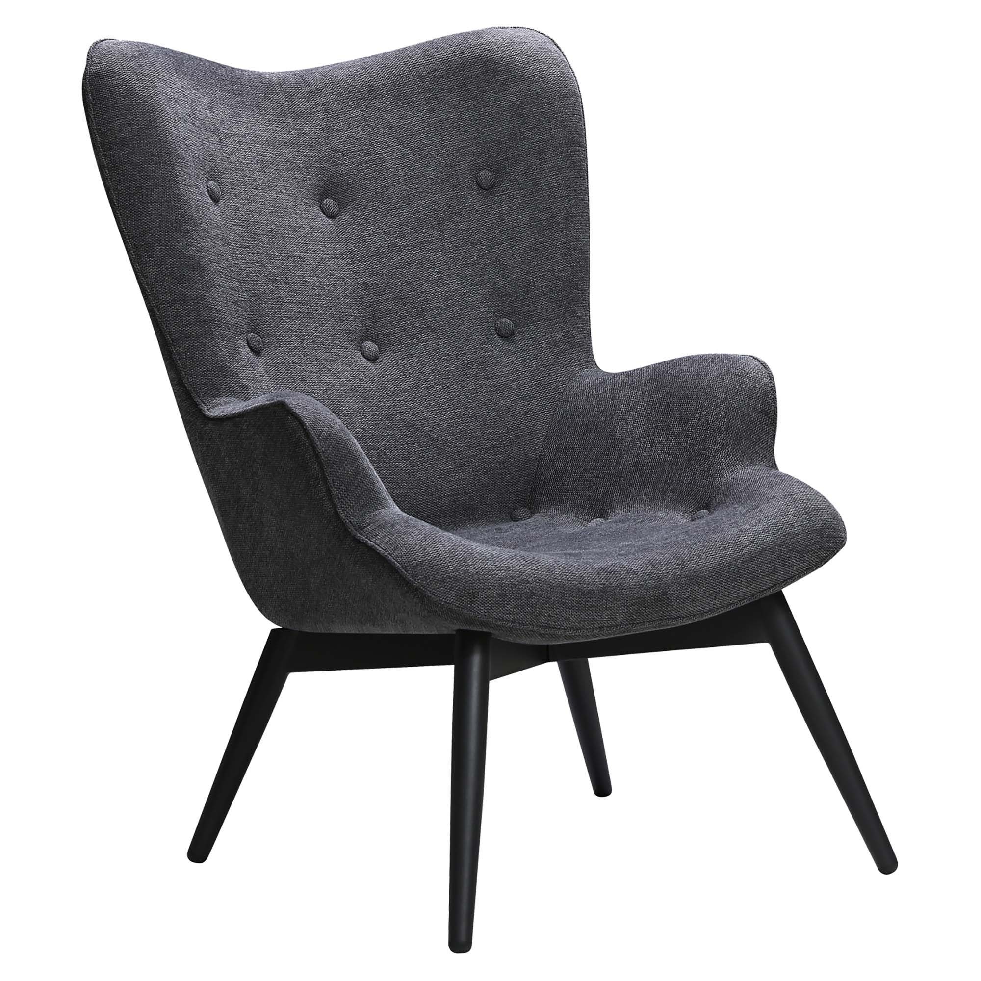 GMD Living Sessel HELSINKI (1-St), Relax-Sessel im skandinavischen Design dunkelgrau | Einzelsessel