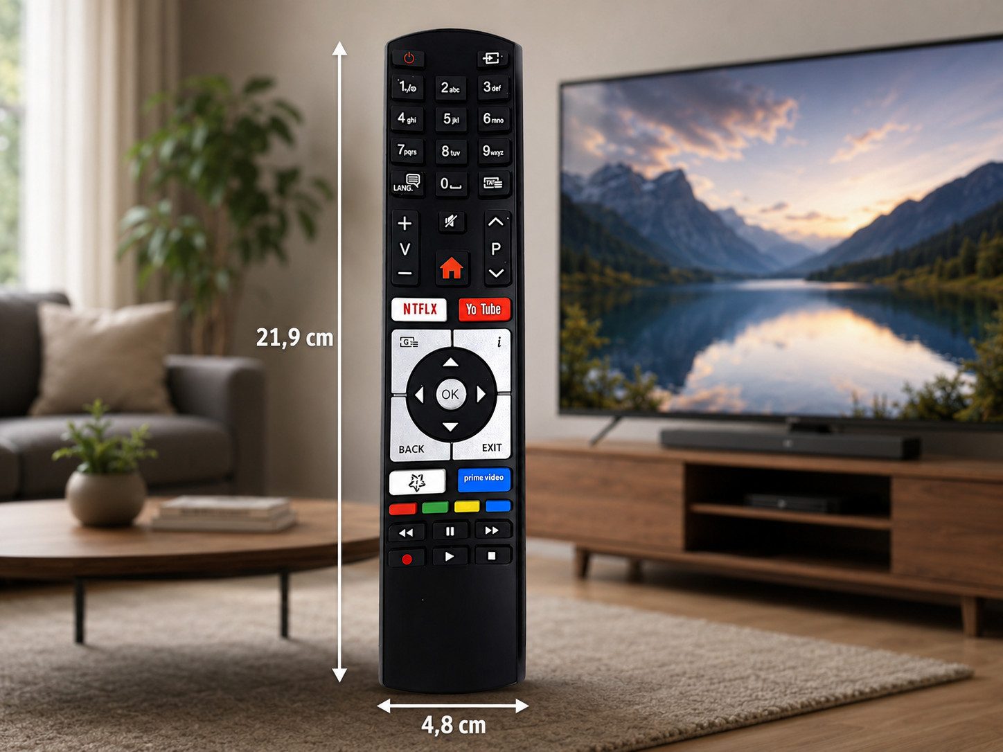 azurano Ersatz für TELEFUNKEN RC4318P RC4318 Universal-Smart-TV-Fernbedienung (Streaming-Tasten)