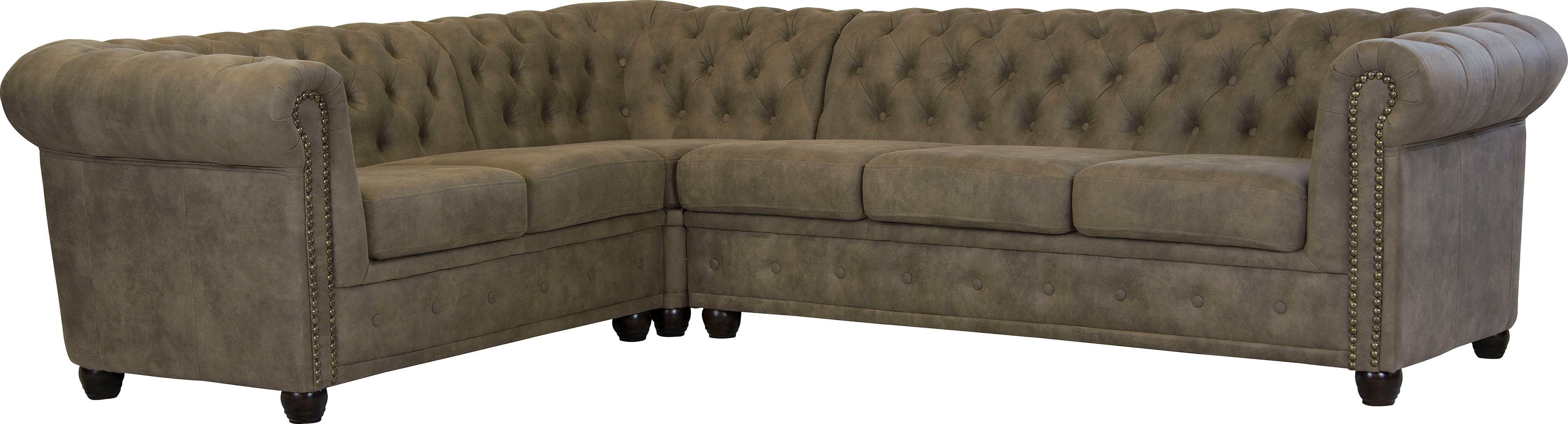 Home affaire Chesterfield-Sofa Rysum L-Form, Chesterfield-Optik, günstig online kaufen