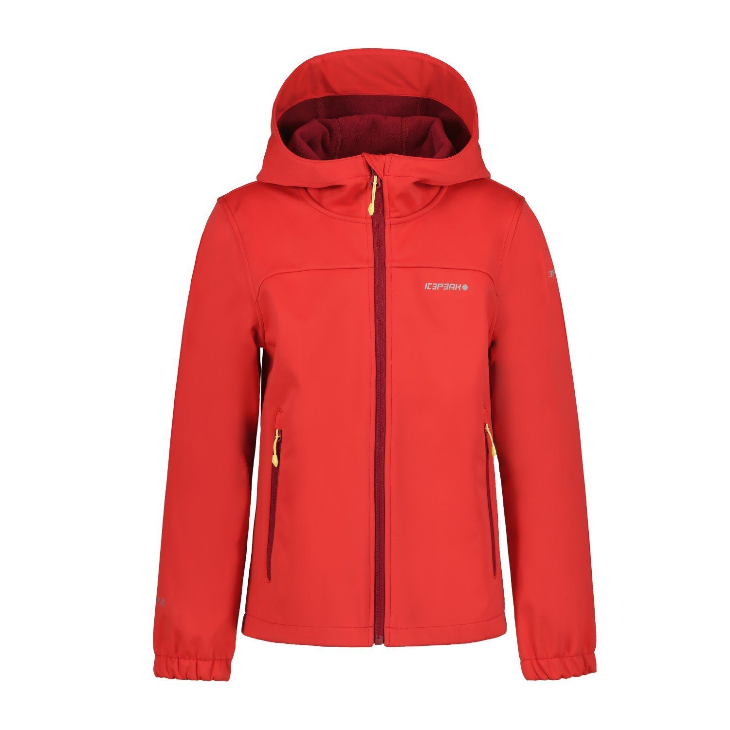 Icepeak Funktionsjacke Icepeak Softshelljacke Mädchen Kleve Jr mit Kapuze Rot