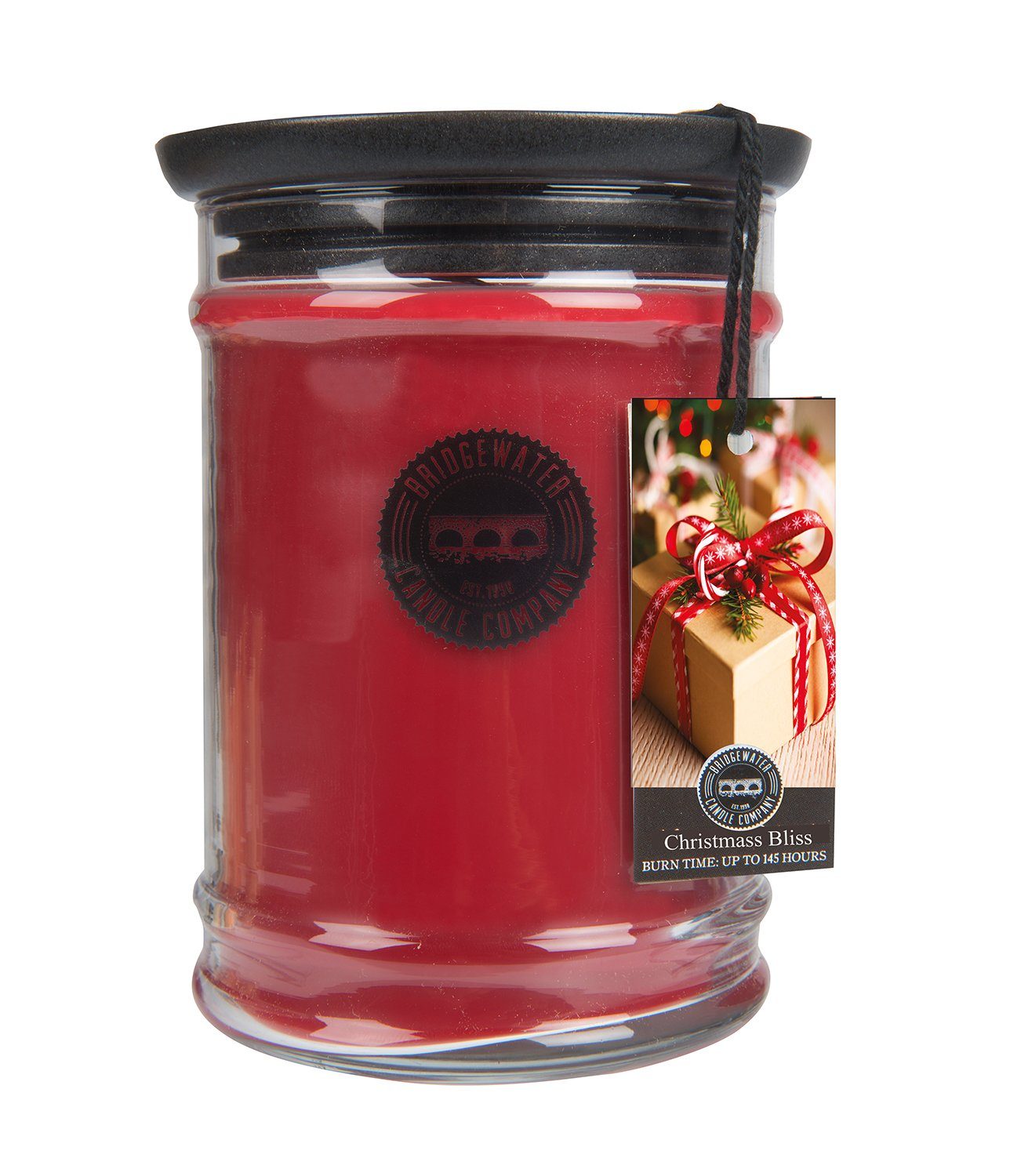 Bridgewater Candle Company Duftkerze - Duftkerze im Glas - Christmas Bliss groß - 524g/145 Std. Brenndauer (Raumduft, Soja-Wachs Mischung mit Baumwolldocht), eleganter Raumduft mit weihnachtlicher Duftnote