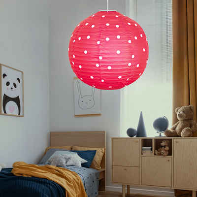 etc-shop LED Pendelleuchte, Leuchtmittel inklusive, Warmweiß, LED 5 Watt Pendel Leuchte Kugel gepunktet Rockabilly Hänge Lampe-