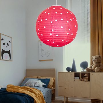 etc-shop LED Pendelleuchte, Leuchtmittel inklusive, Warmweiß, Farbwechsel, RGB LED 7 Watt Pendel Leuchte Kugel gepunktet Rockabilly Hänge Lampe