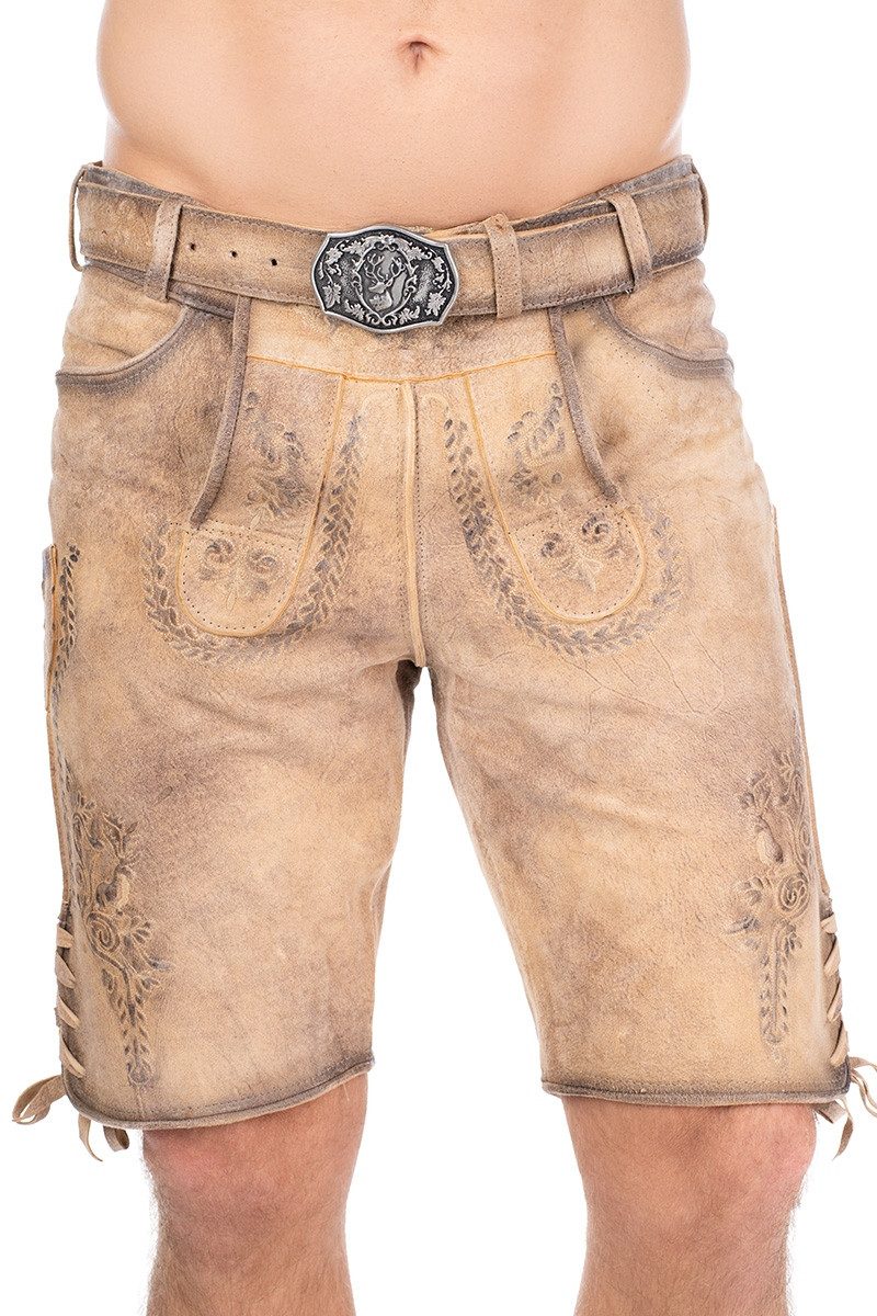 Trachtenlederhose Lederhose Herren kurz - KOCHELSEE - weide