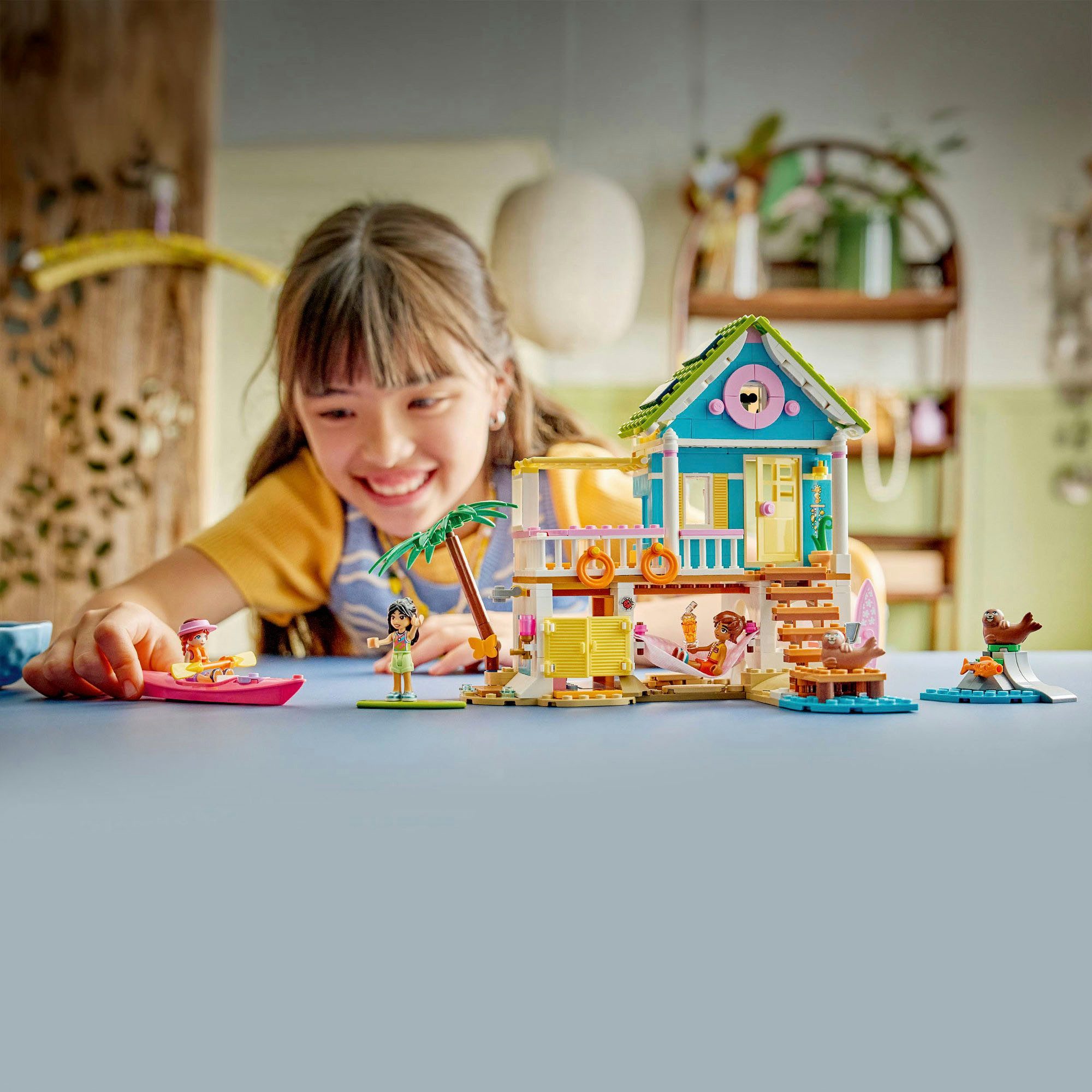 LEGO® Strandhaus mit Robben (42699), LEGO Friends Konstruktionsspielsteine, (400 St), Made in Europe