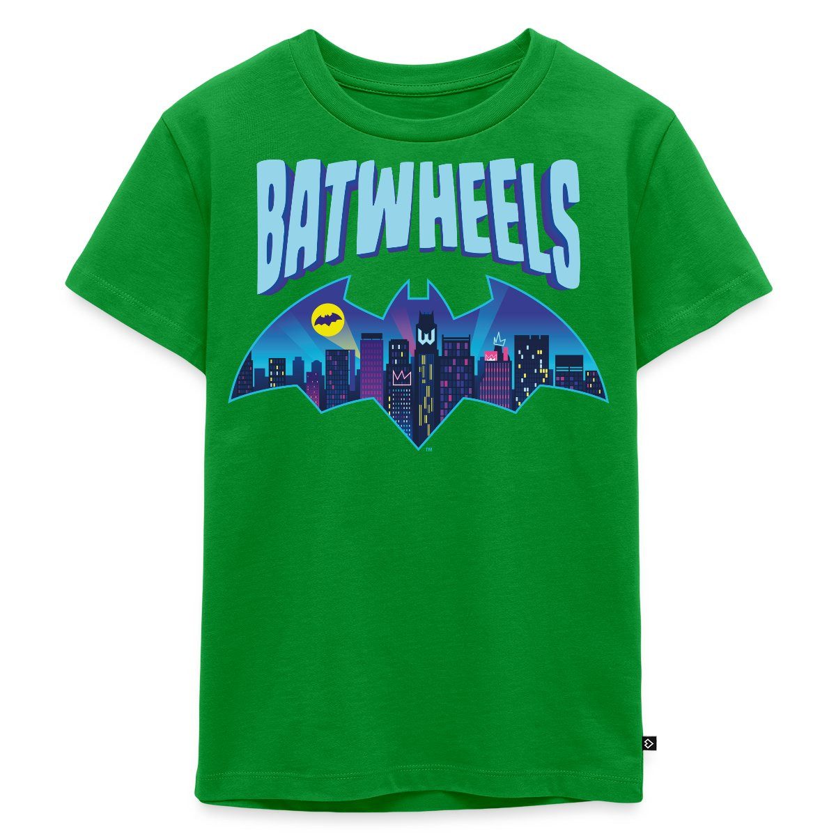 T-Shirt Batwheels Batman-Symbol Mit Skyline Von Gotham Kinder Premium T-Shirt