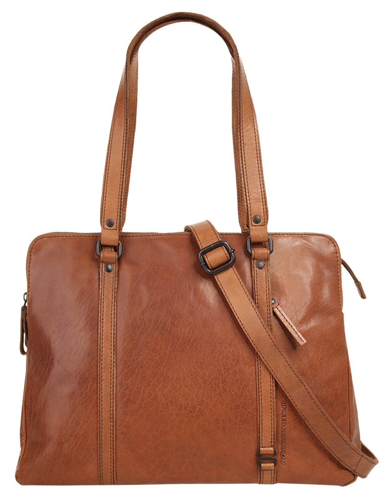 Spikes & Sparrow Shopper LAPTOP SHOULDERBAG, echt Leder