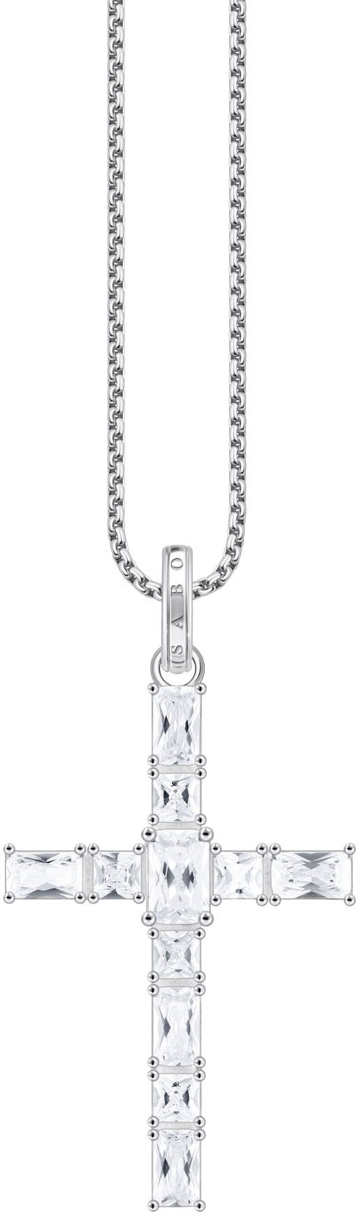 THOMAS SABO Kettenanhänger Schmuck Silber 925 Anhänger Kreuz, mit Zirkonia (synth)