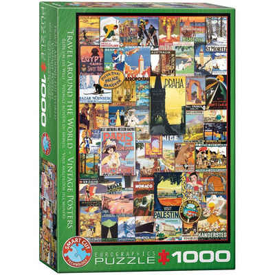 empireposter Puzzle Vintage Reisewerbung Art Deco - 1000 Teile Puzzle im Format 68x48 cm, Puzzleteile