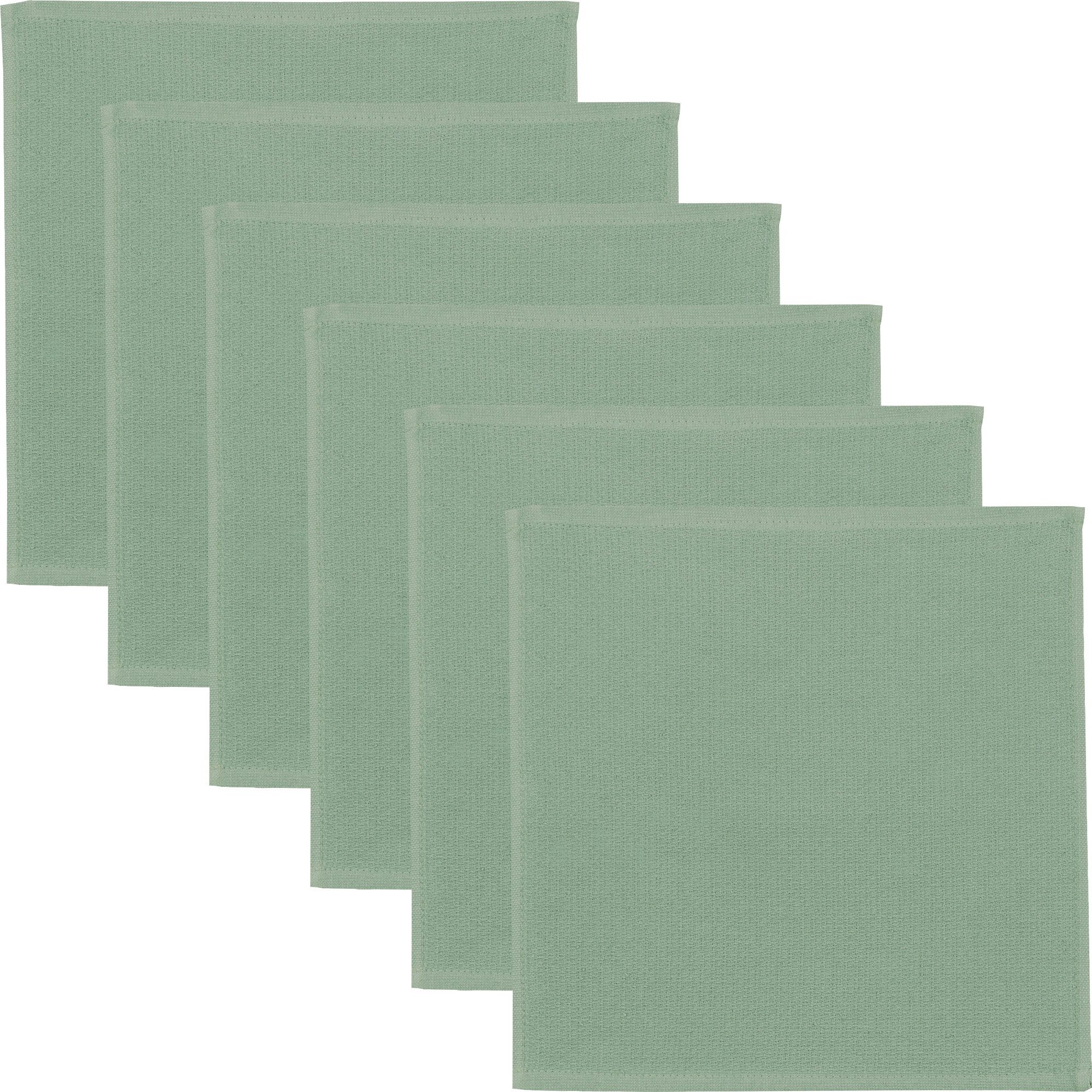 Erwin Müller Geschirrtuch Spültuch 6er-Pack, Baumwolle Uni