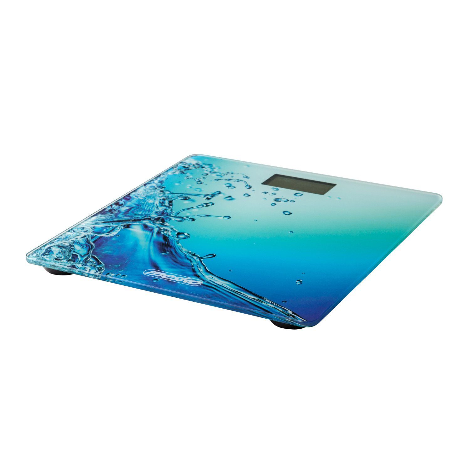 Mesko Personenwaage MS 8156, Badezimmerwaage aus gehärtetem Glas 150kg