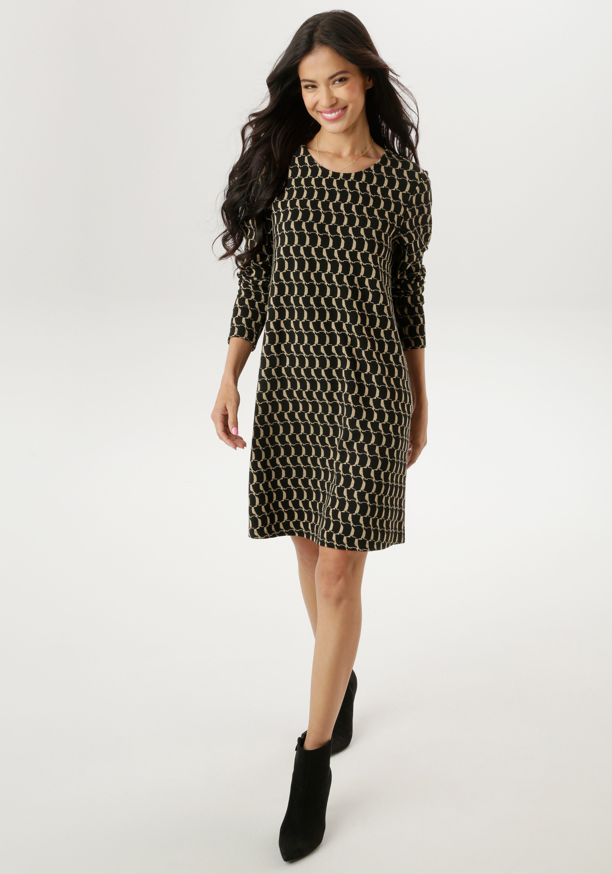 Aniston SELECTED Jerseykleid in leichter A-Linien-Form