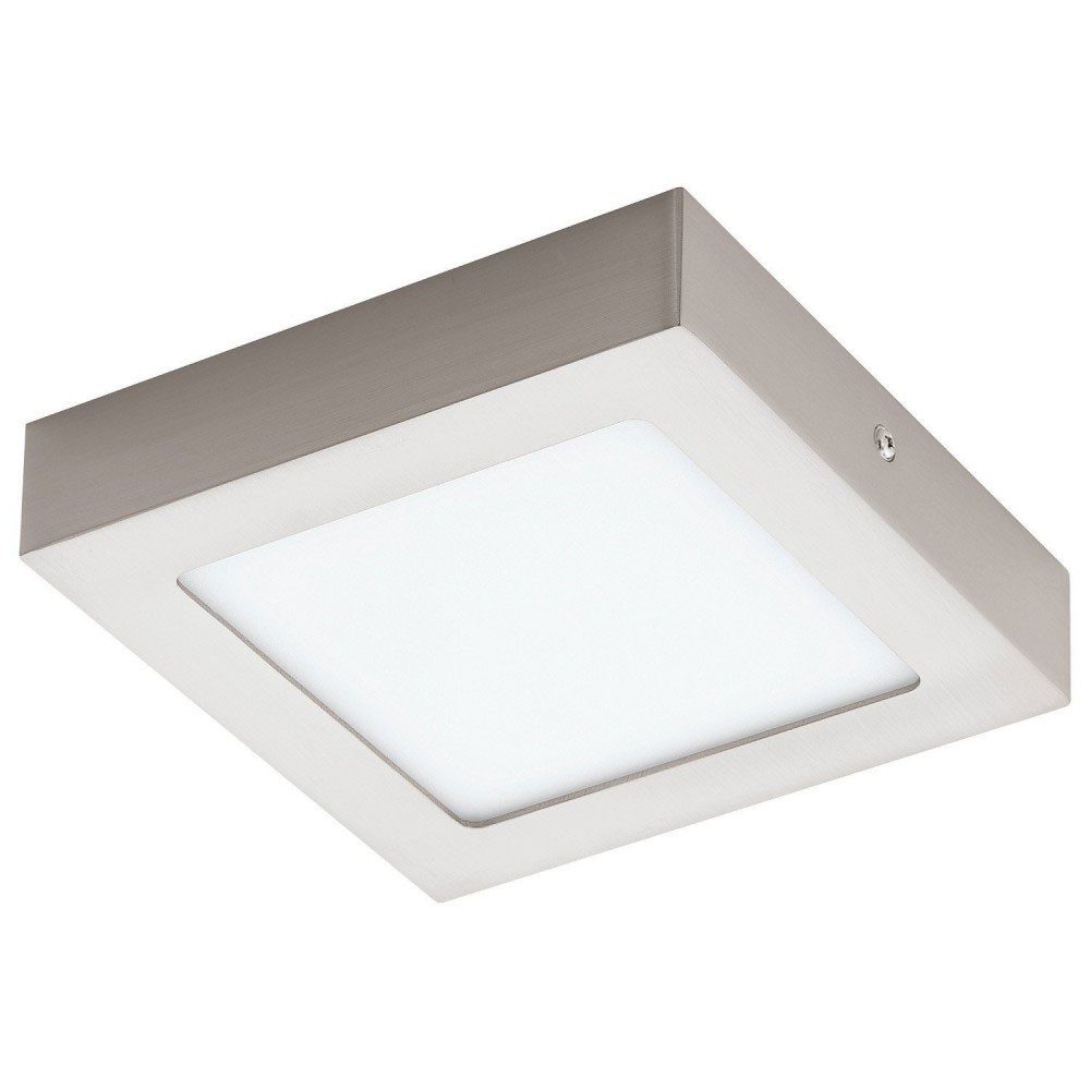 EGLO LED Deckenleuchte, LED-Leuchtmittel fest verbaut, Warmweiß, Deckenleuchte Deckenlampe LED Wohnzimmerleuchte silber, 10,9W 900lm