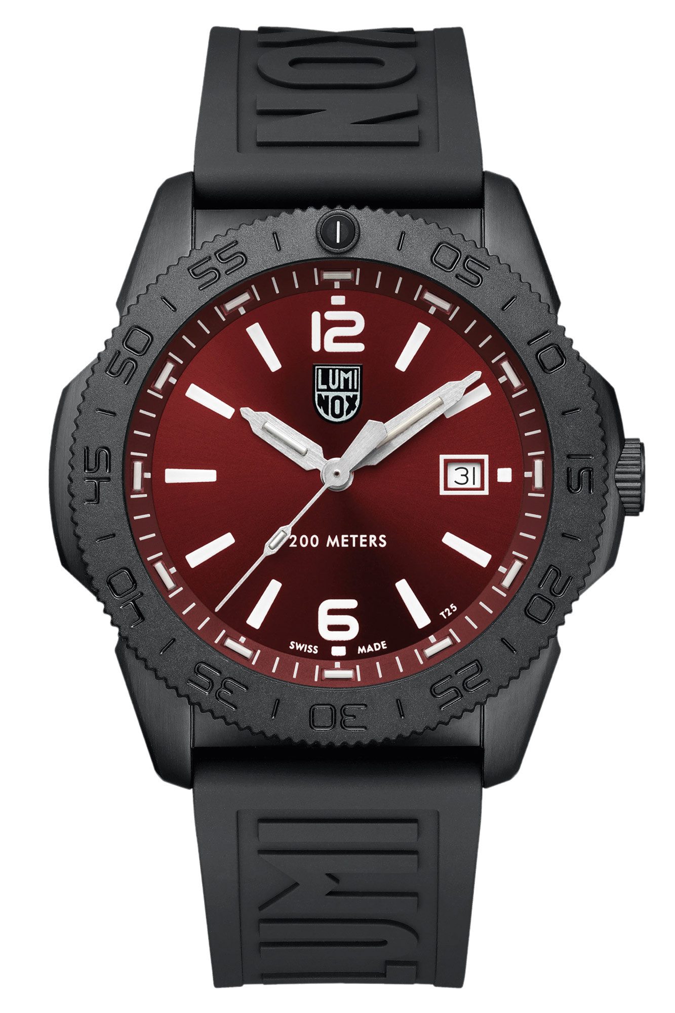 Luminox Taucheruhr Herren-Taucheruhr Quarz Pacific Diver Schwarz/Rot