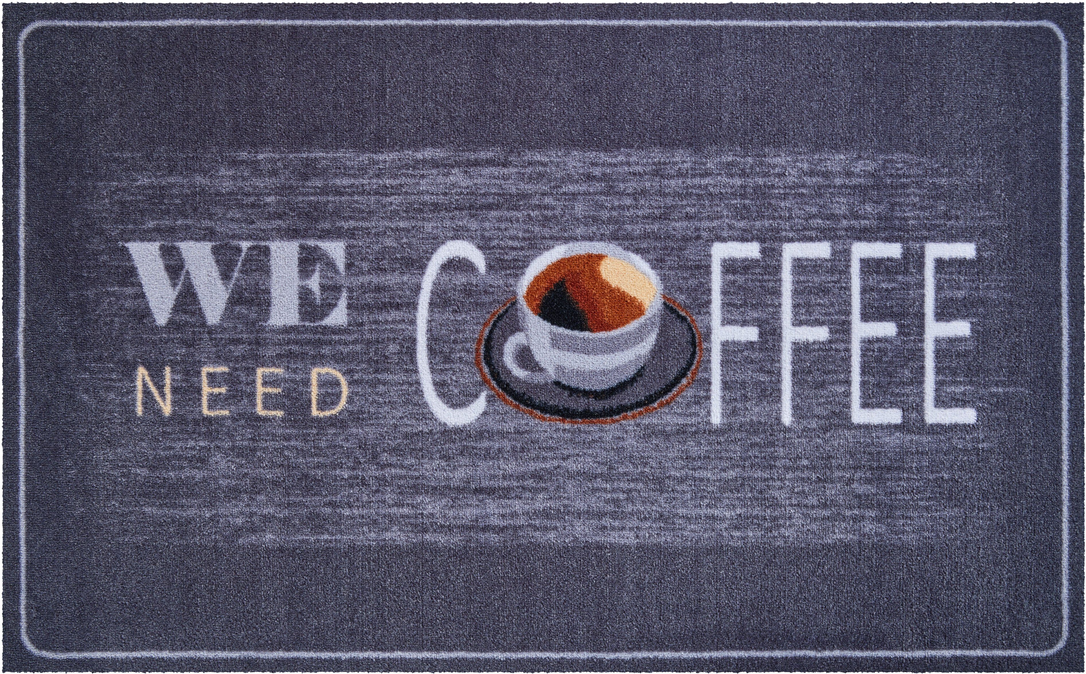 Teppich Coffee, Grund, Spruch, geeignet und Outdoor rechteckig, mit mm, 8 In- Höhe