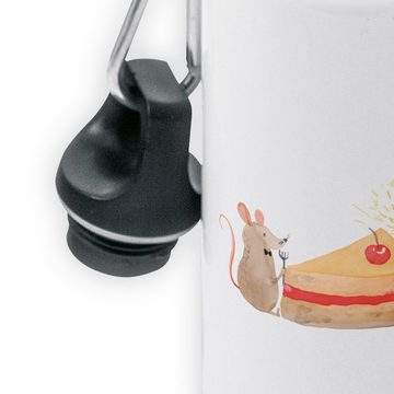 Mr. & Mrs. Panda Trinkflasche Mäuse Kuchen - Weiß - Geschenk, Geburtstag, Geburtstagsgeschenk, Jung, Fröhliche Motive