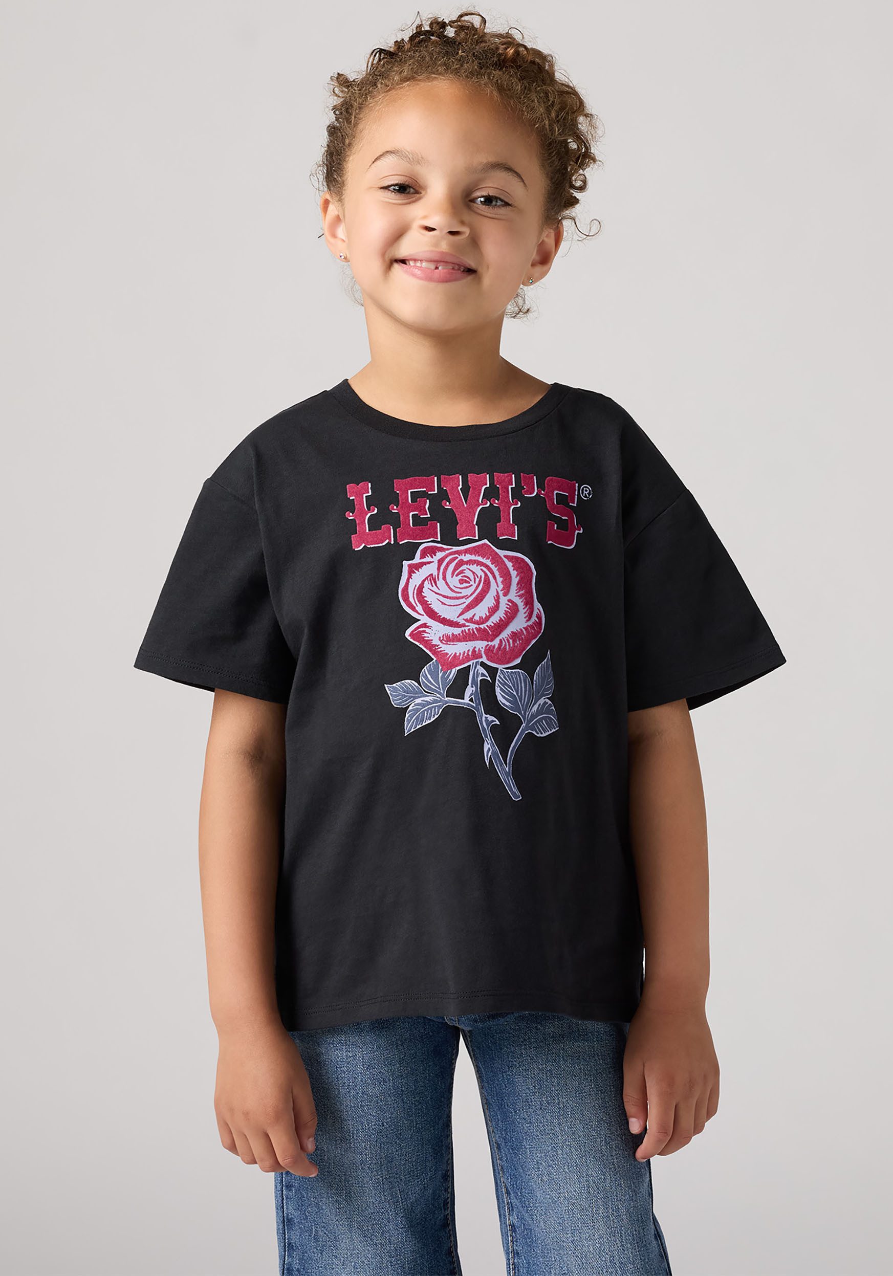 Levi's® Kids T-Shirt LVG OVERSIZED WESTERN ROSES TEE mit großem Print "Rose", for Girls