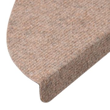 Teppich Stufenmatten Selbstklebend 10 Stk Beige 56x17x3 cm, vidaXL, Höhe: 3 mm