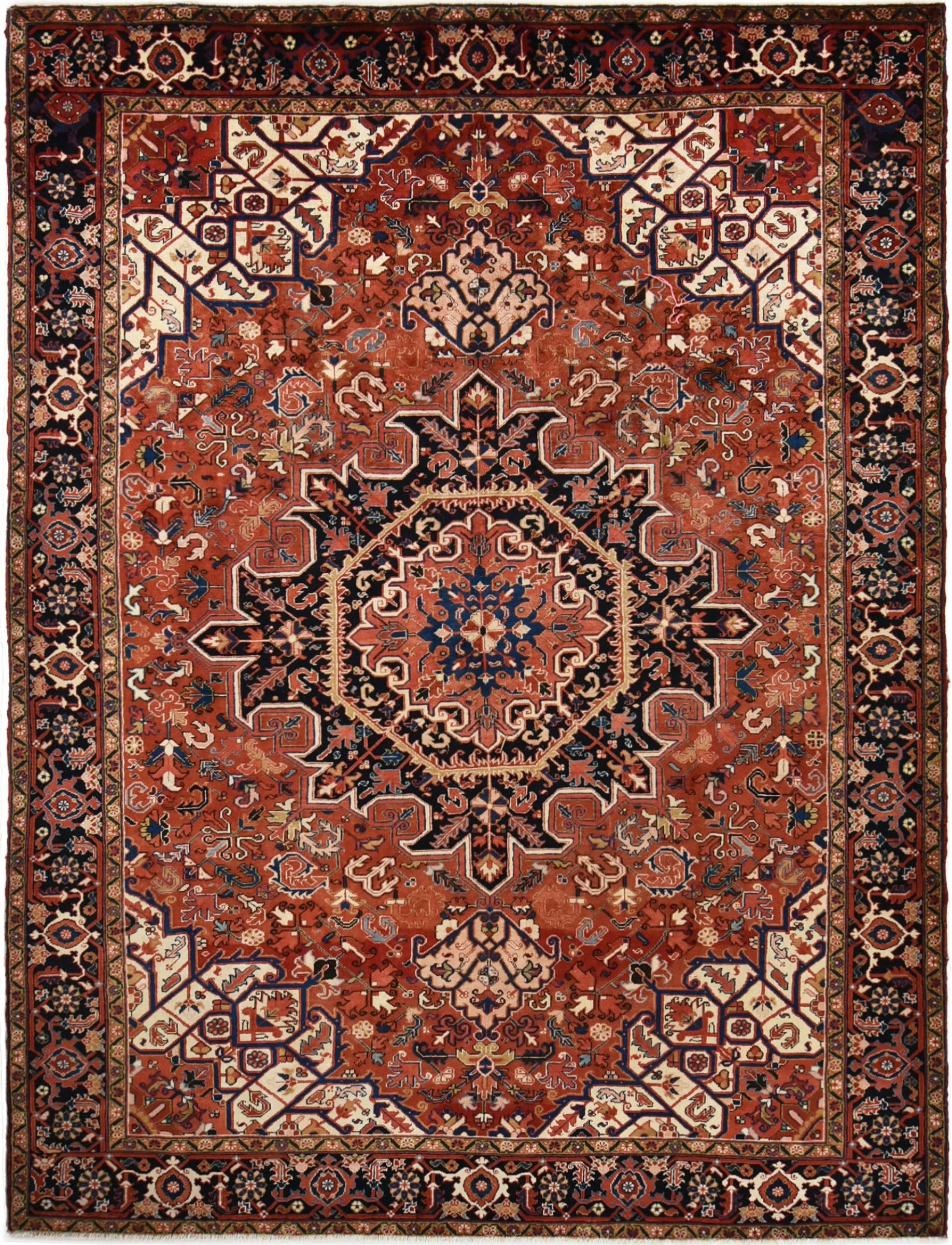Nain Trading Orientteppich Heriz 283x371 Handgeknüpfter Orientteppich / Perserteppich, rechteckig, Höhe: 12 mm