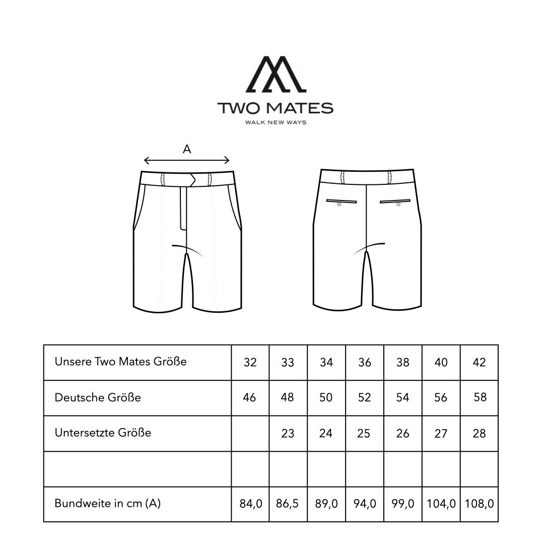 Bund, Shorts TwoMates Farbauswahl, mit GOTS-zertifiziert elastischem hellgrau Shorts