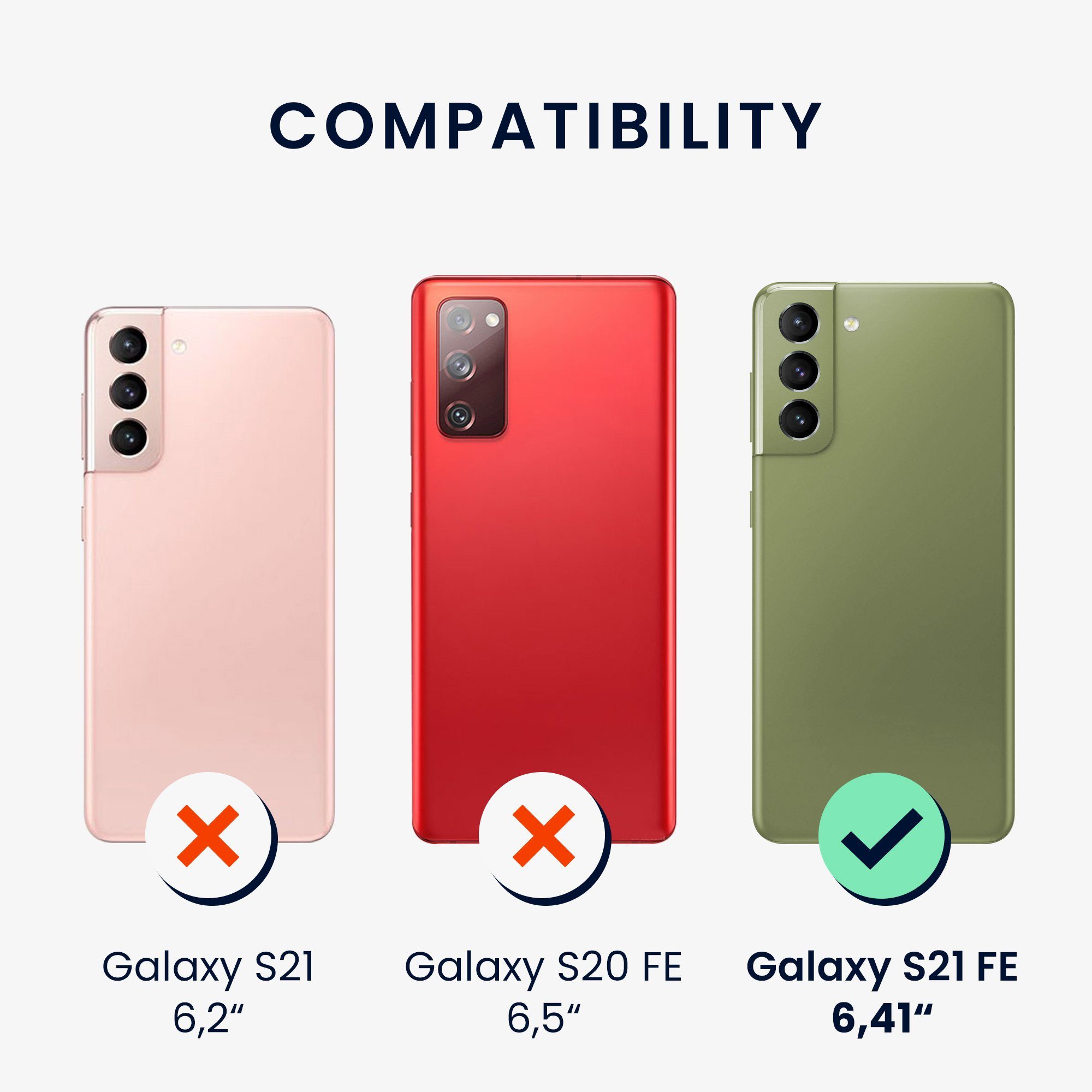 kwmobile Handyhülle Handyhülle für Samsung Galaxy S21 FE Hülle, Weiches Handy Silikon Case - Schutzhülle Cover