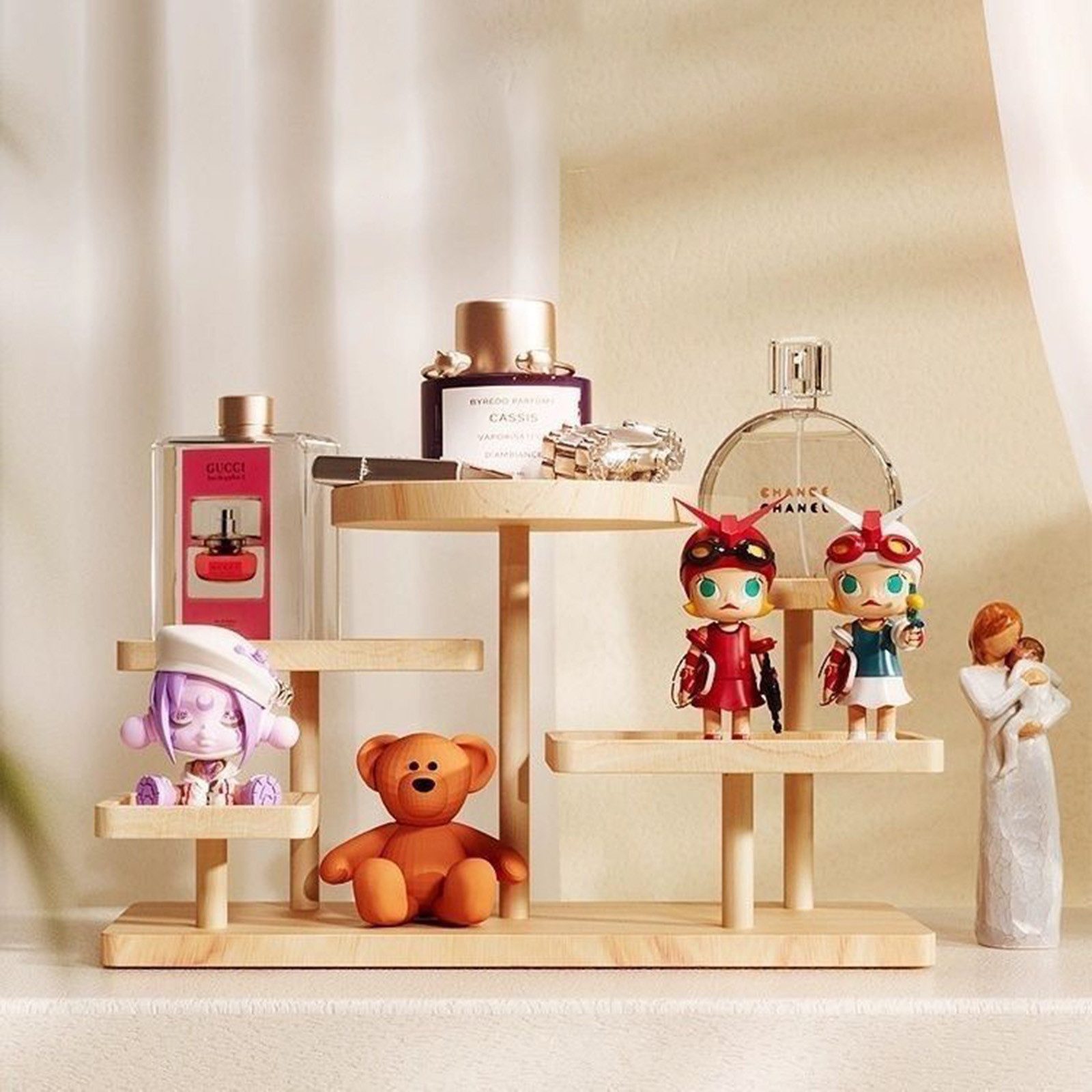 Jumpeak Standregal Hölzerner Verkaufsständ,Mehrstöckiger Lagerungsständer,O günstig online kaufen