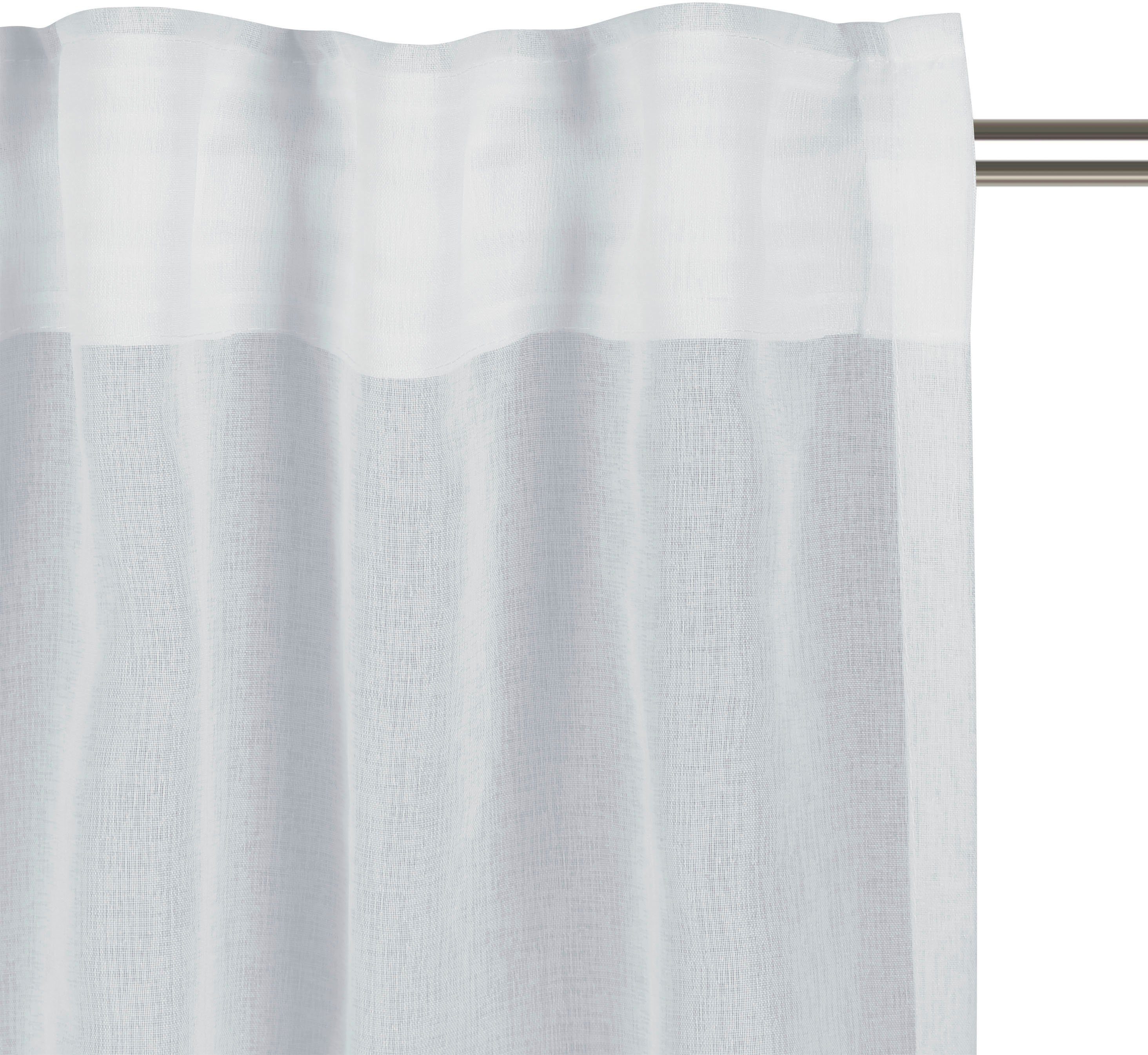 Gardine Dolly, St), transparent, Polyester my Gewebt, (1 hellgrau home, Transparent, Multifunktionsband