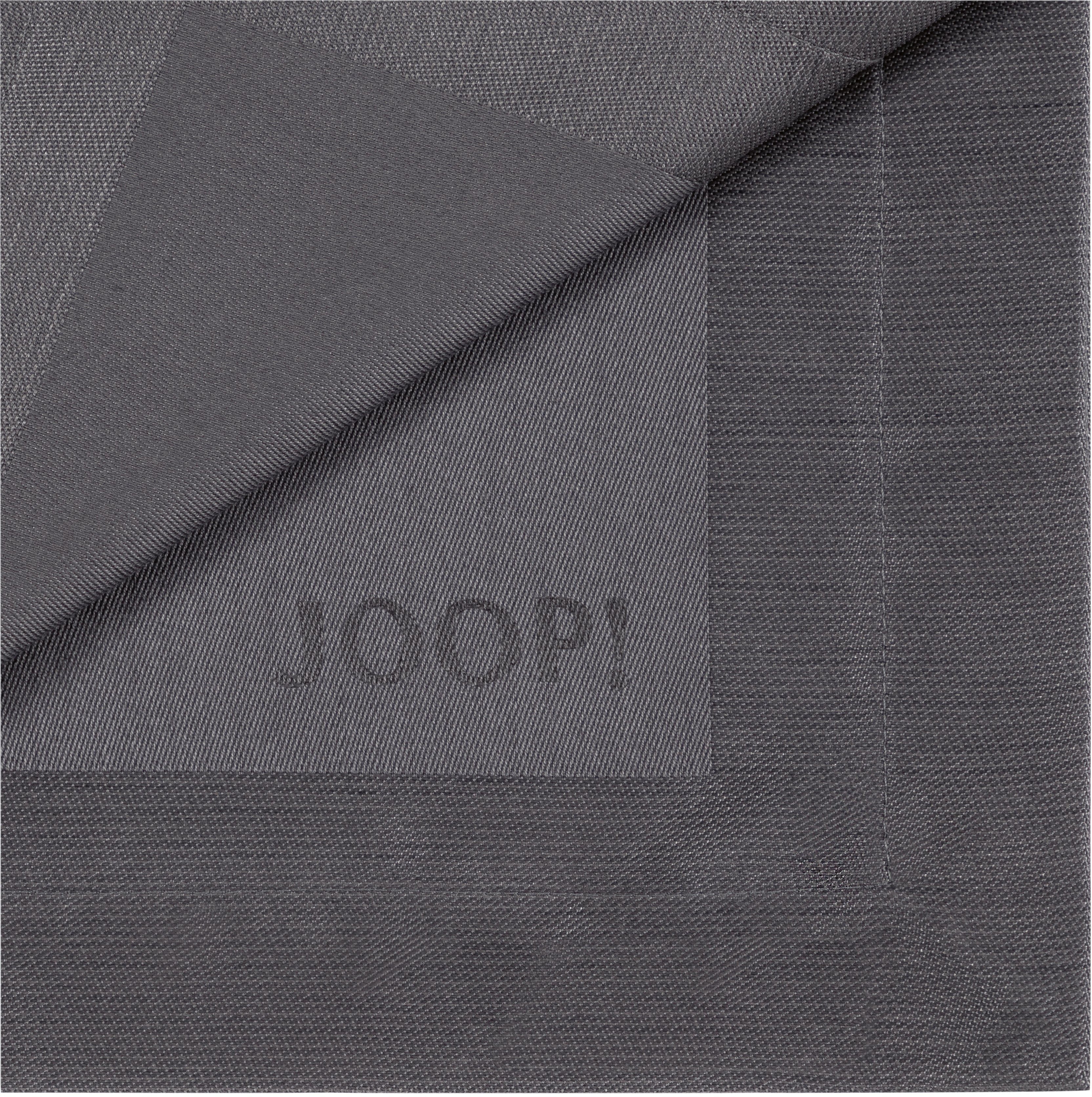 Logo-Dekor Jacquard-Gewebe SIGNATURE aus mit gefertigt Tischläufer JOOP! grafit (1-tlg), Joop!