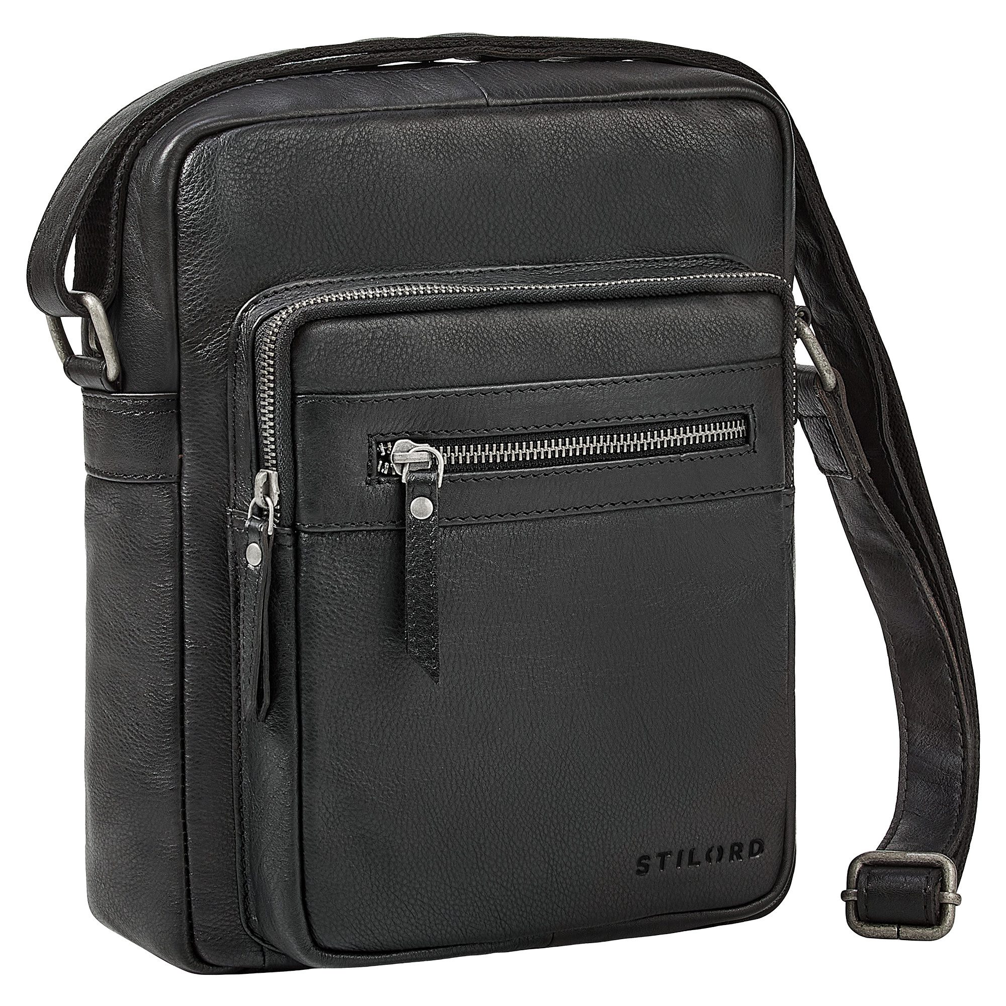 Schultertasche "Lyon" Umhängetasche Herren Klein Leder