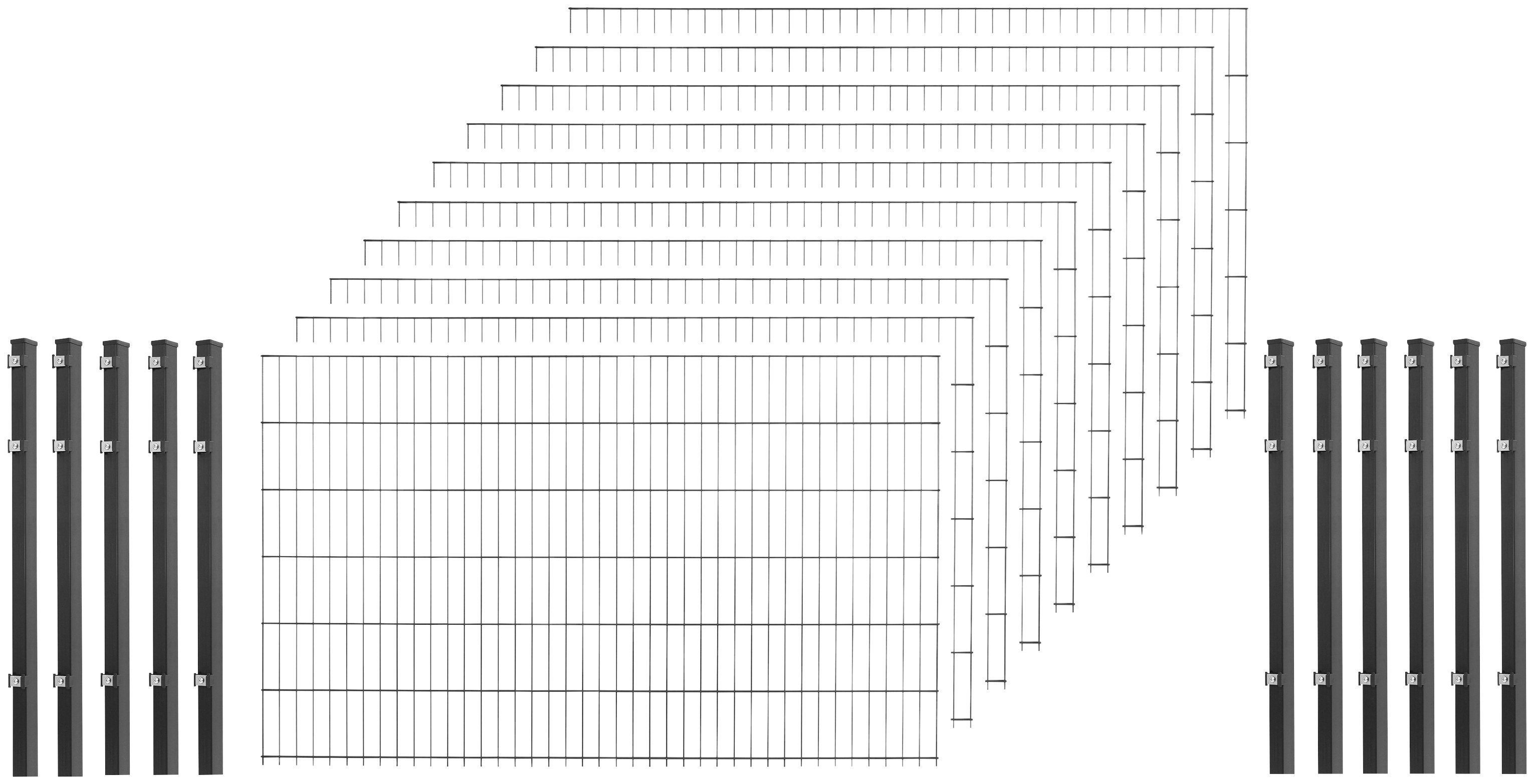 Arvotec Einstabmattenzaun, (Set), 120 cm hoch, 5 Matten für 10 m, 6
