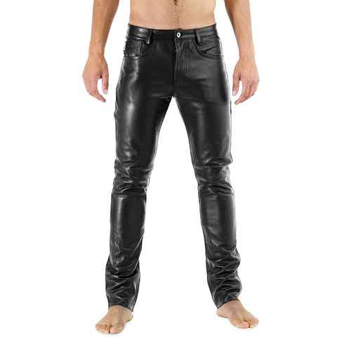 BOCKLE Lederhose Bockle® NEW 411 Leather Jeans Herren Lederhose Echtleder Rind