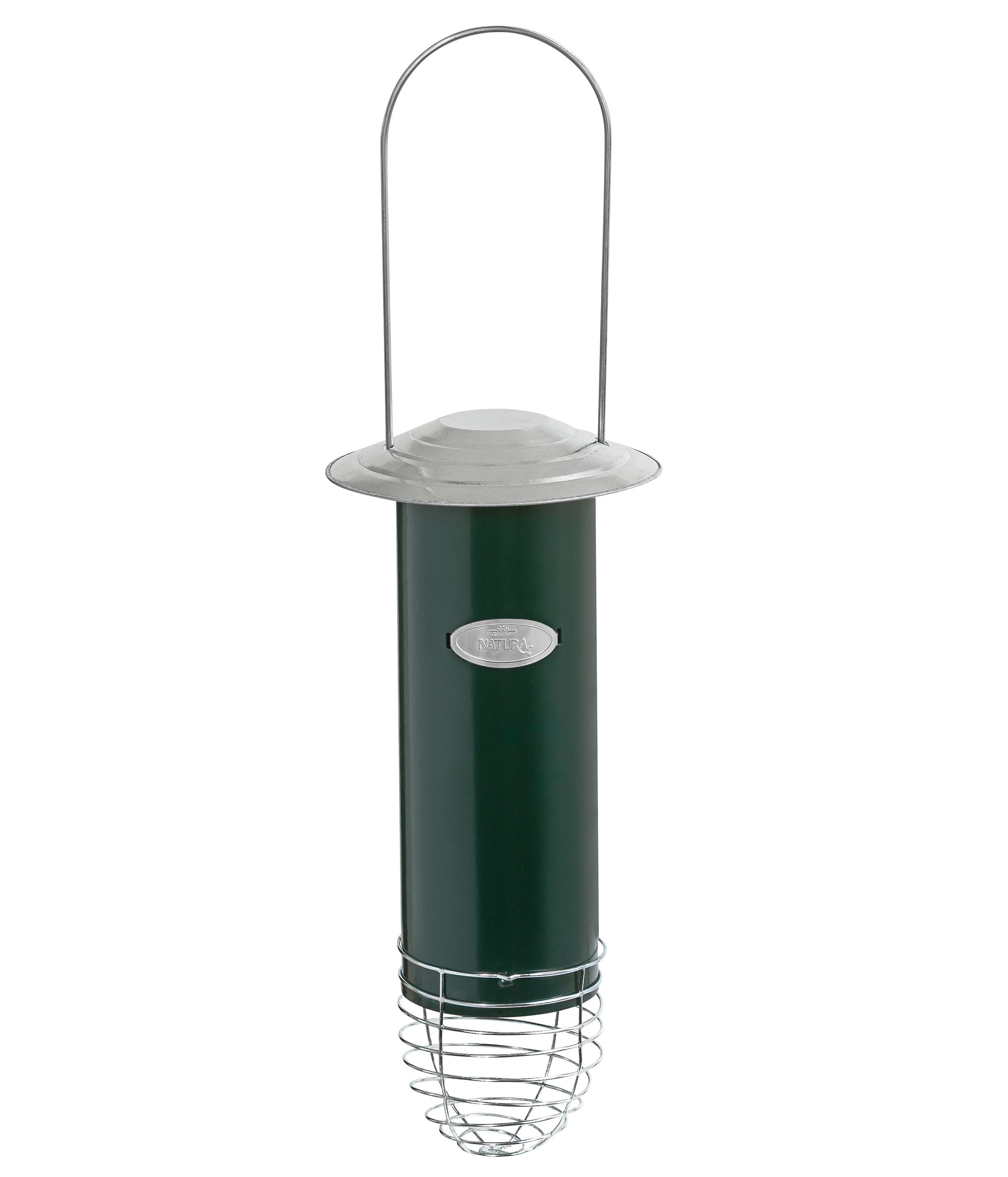 Dehner Vogelhaus Natura Premium Meisenknödel Futterautomat, Ø 7.5 cm x Höhe 26.5 cm, Futterhausautomat für Wildvögel