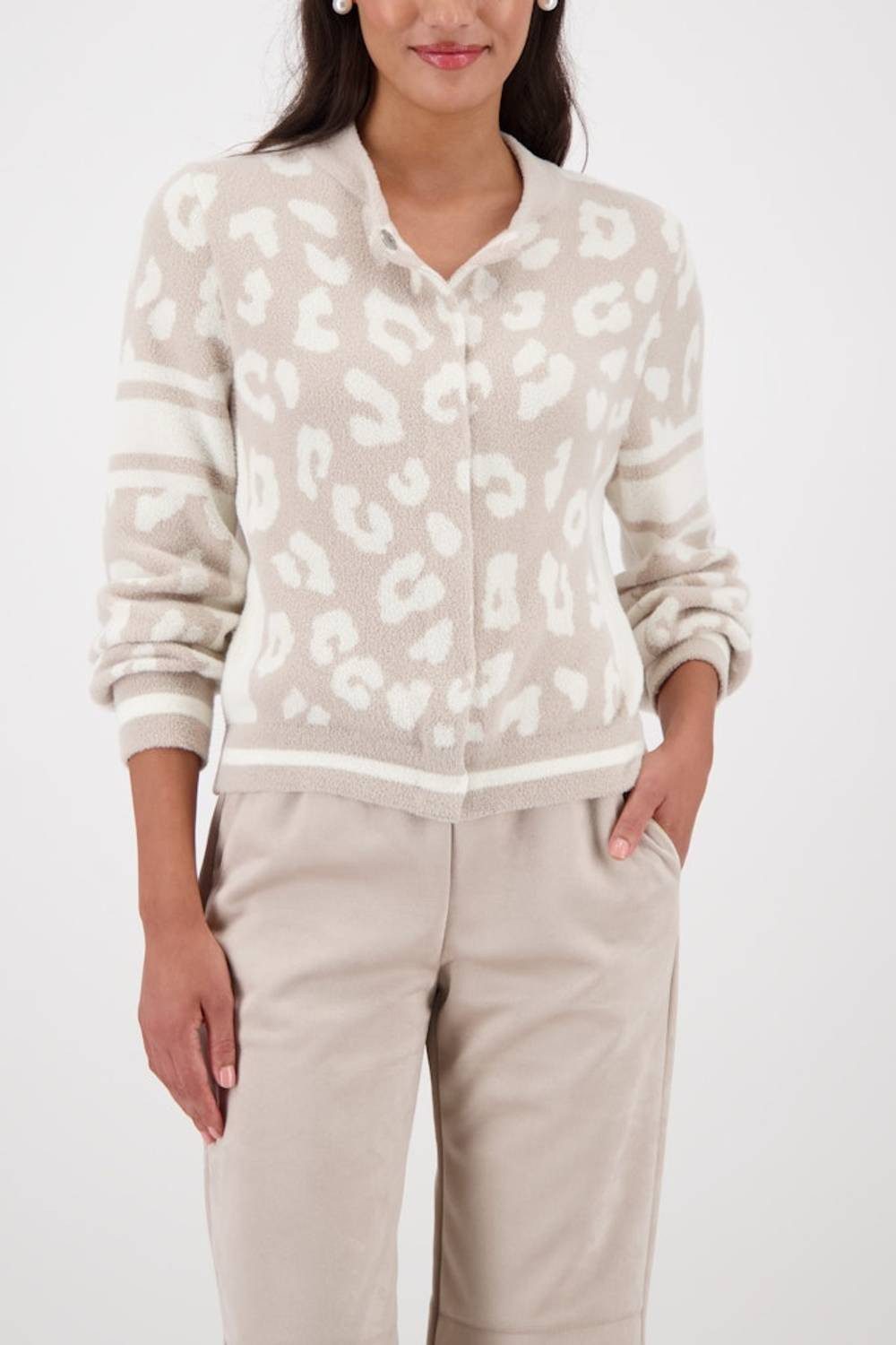 Monari Fleecejacke 809621 Strickjacke günstig online kaufen