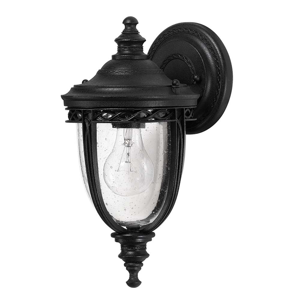 Elstead LIGHTING Außen-Wandleuchte, Leuchtmittel nicht inklusive, Außenleuchte Wandlampe Laterne Schwarz H 32 cm 1 Flammig IP44