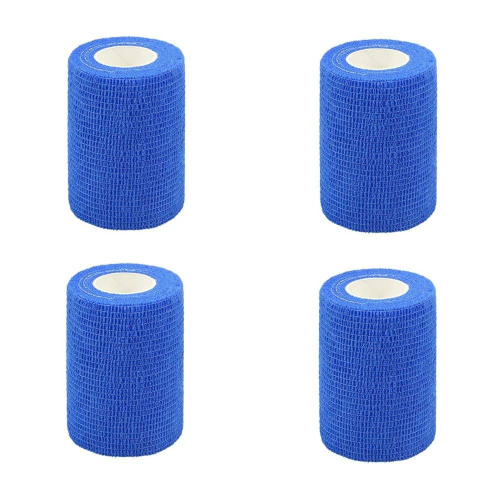 Blusmart Bandage Selbstklebender Verband (Rollen à 7,5 cm x 4,5 m, 4-tlg., Elastische Pflaster, Feste Pflaster), Für Sport, Klebepflaster, atmungsaktiv und reißfest