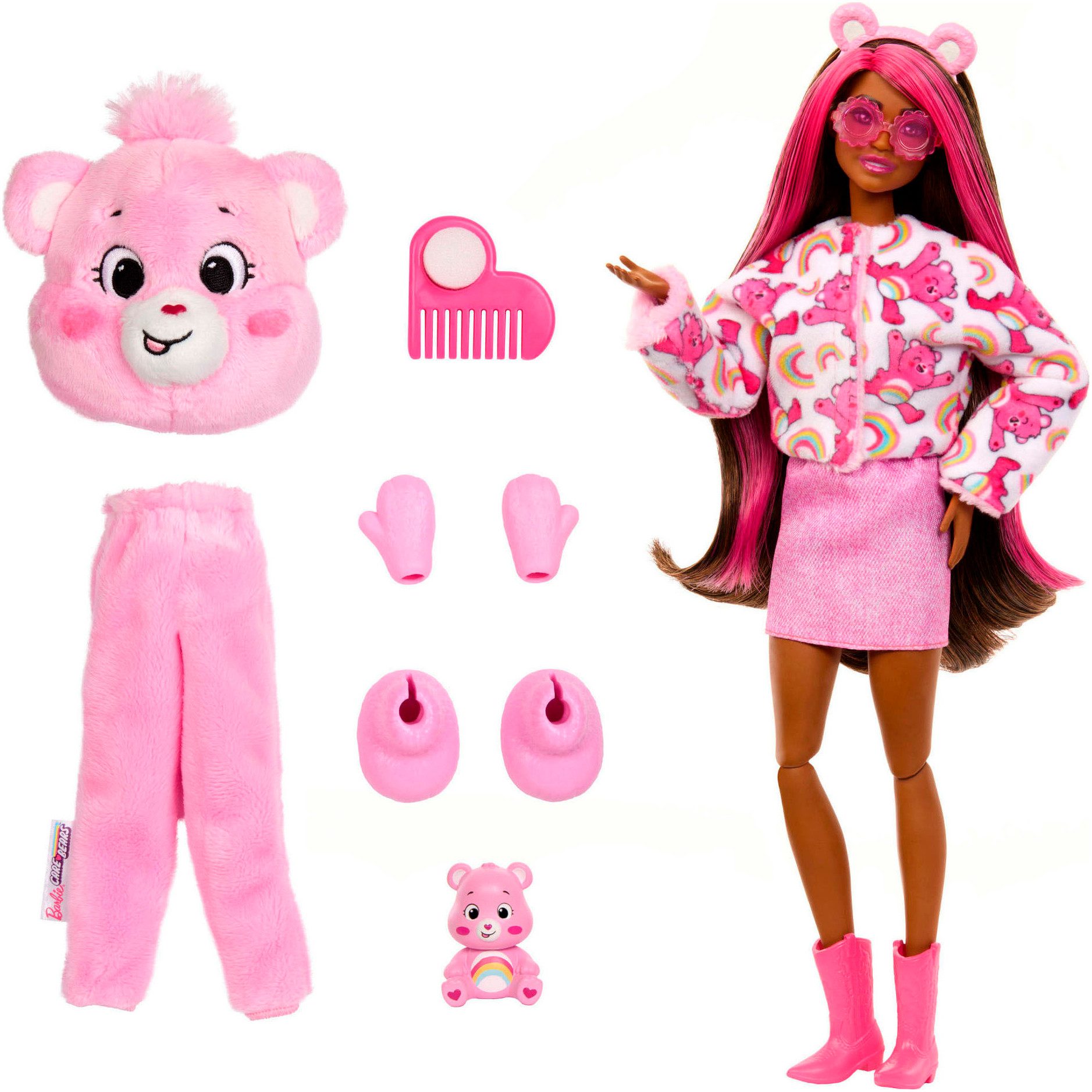 Barbie Anziehpuppe Cutie Reveal, Glücksbärchis Hurrabärchi, inklusive Acces günstig online kaufen