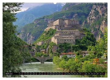 CALVENDO Wandkalender Burgen in Italien (Premium, hochwertiger DIN A2 Wandkalender 2023, Kunstdruck in Hochglanz)