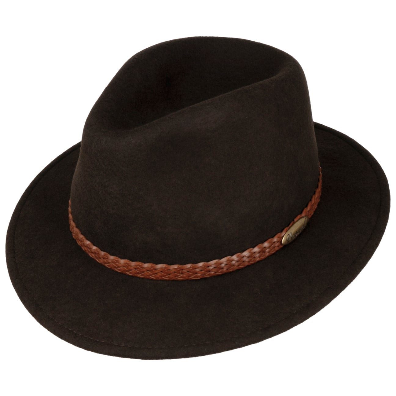 Lierys Filzhut (1-St) Travellerhut mit Lederband, Made in Italy