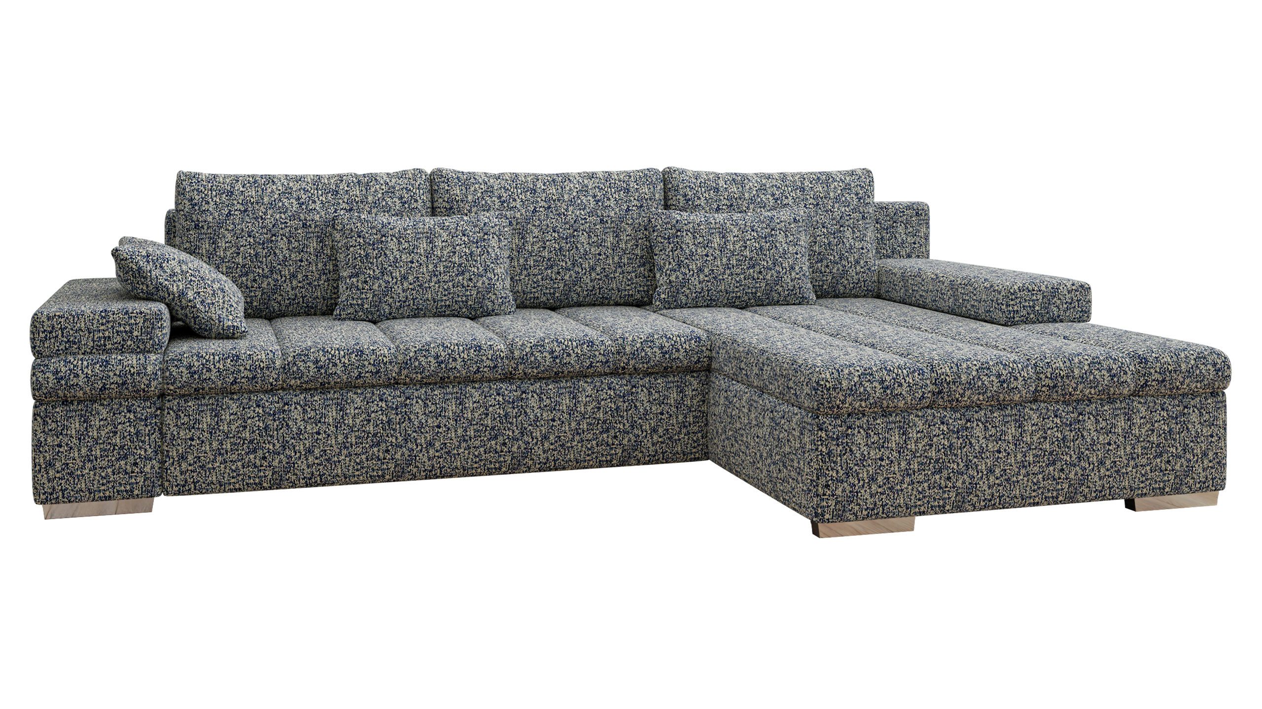 MIRJAN24 Ecksofa Bangkok Premium, mit Bettkasten und Schlaffunktion, Moderne L-Form, Kissen-Set