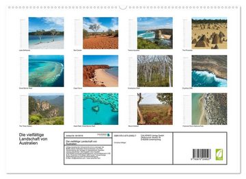CALVENDO Wandkalender Die vielfältige Landschaft von Australien (Premium, hochwertiger DIN A2 Wandkalender 2023, Kunstdruck in Hochglanz)