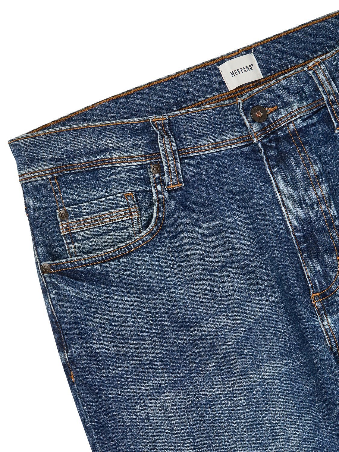 MUSTANG Straight-Jeans Herren Jeanshose Washington Straight Fit Denim Hose mit Stretch