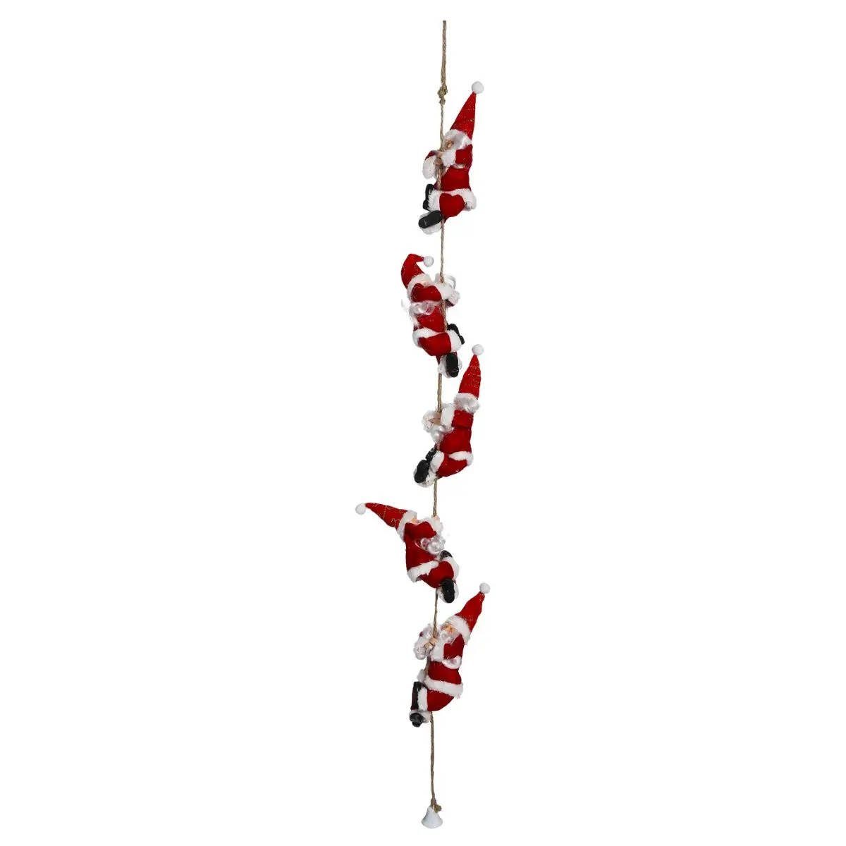 Atmosphera Créateur d'intérieur Dekoobjekt Weihnachtsgirlande, Weihnachtsmänner am Seil (Deko-Objekt, Deko-Objekt)