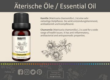 BRUBAKER Duftöl 3er-Set Kamille Öl - Ruhe, Harmonie (Naturrein & Vegan, 3 x 10 ml Kamilleöl), Ätherische Öle Aromatherapie Geschenkset