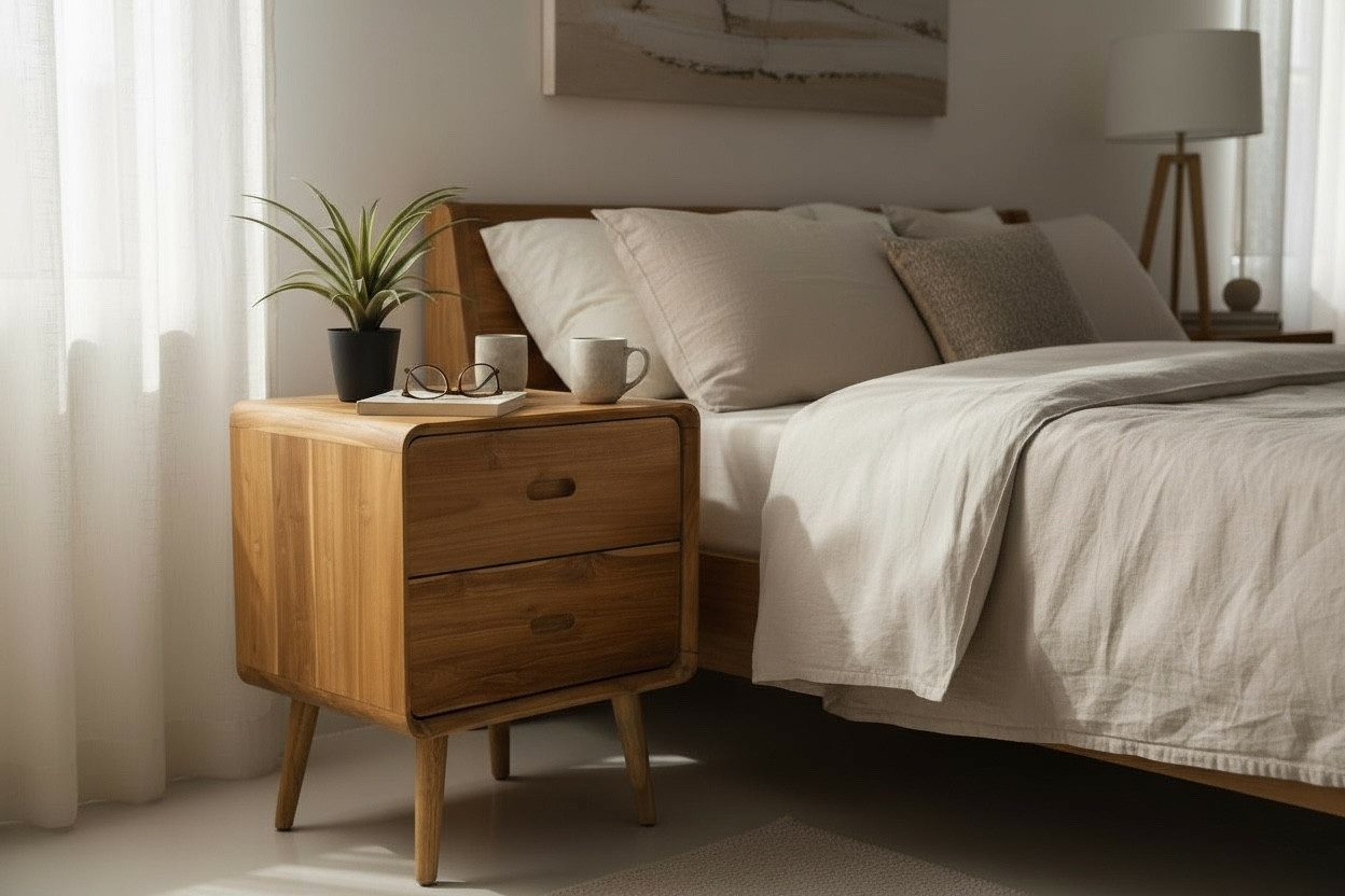 FaHome Nachttisch Holz Nachttisch – Beistelltisch günstig online kaufen