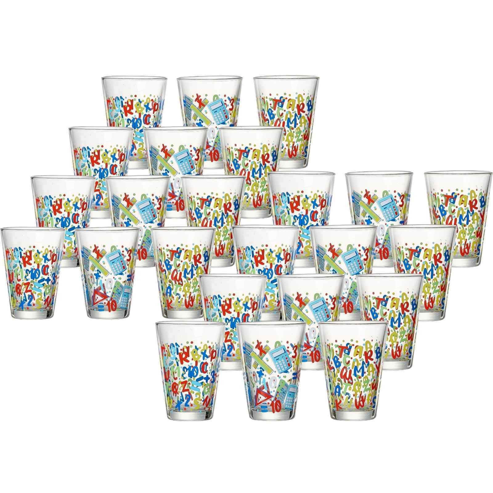 Ritzenhoff & Breker Kinderbecher Dino Kindergläser 200 ml 24er Set, 24-tlg., Glas