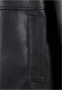 URBAN CLASSICS Langjacke Damen Ladies Faux Leather Coat (1-St)